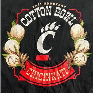 2021 Goodyear‎ Cotton Bowl Cincinnati Short Sleeve Black Nike Tee Shirt Size XL